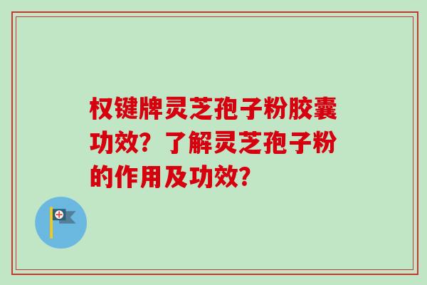 权键牌灵芝孢子粉胶囊功效?了解灵芝孢子粉的作用及功效?-第1张图片-卓越灵芝孢子粉 权键牌灵芝孢子粉胶囊功效?了解灵芝孢子粉的作用及功效?-第1张图片-卓越灵芝孢子粉