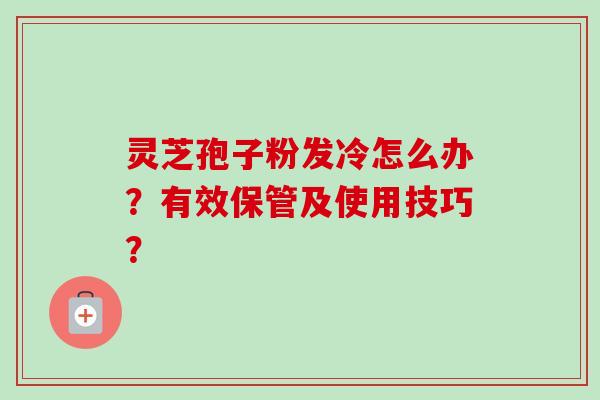 灵芝孢子粉发冷怎么办？有效保管及使用技巧？-第1张图片-卓越灵芝孢子粉