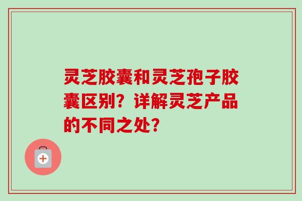 灵芝胶囊和灵芝孢子胶囊区别？详解灵芝产品的不同之处？-第1张图片-卓越灵芝孢子粉