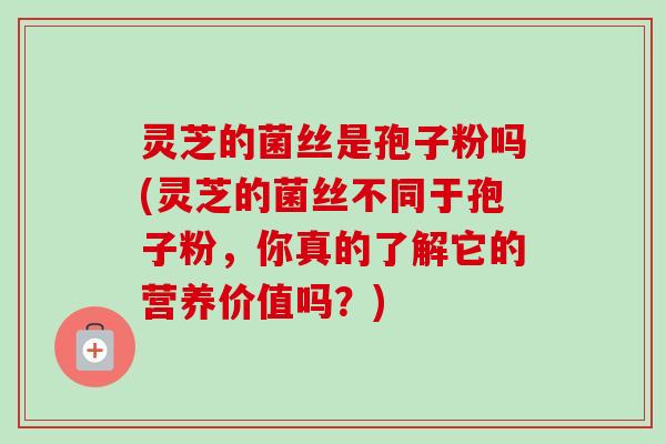 灵芝的菌丝是孢子粉吗(灵芝的菌丝不同于孢子粉,你真的了解它的营养价值吗?)-第1张图片-卓越灵芝孢子粉 灵芝的菌丝是孢子粉吗(灵芝的菌丝不同于孢子粉,你真的了解它的营养价值吗?)-第1张图片-卓越灵芝孢子粉