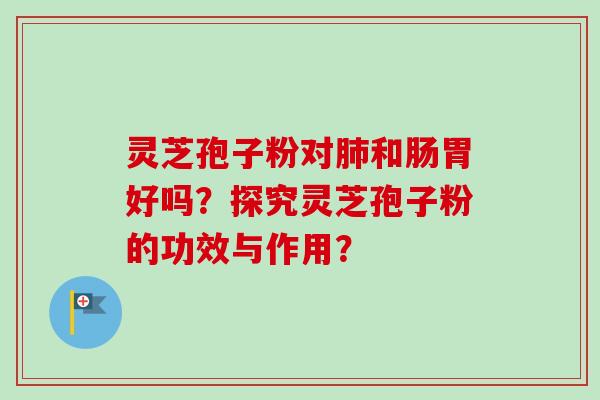 灵芝孢子粉对肺和肠胃好吗?探究灵芝孢子粉的功效与作用?-第1张图片-卓越灵芝孢子粉 灵芝孢子粉对肺和肠胃好吗?探究灵芝孢子粉的功效与作用?-第1张图片-卓越灵芝孢子粉