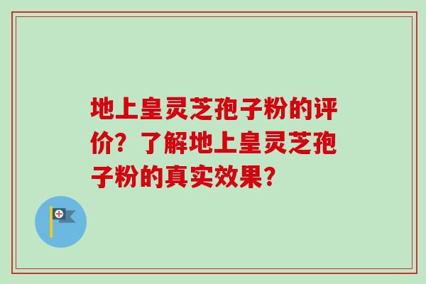 地上皇灵芝孢子粉的评价?了解地上皇灵芝孢子粉的真实效果?-第1张图片-卓越灵芝孢子粉 地上皇灵芝孢子粉的评价?了解地上皇灵芝孢子粉的真实效果?-第1张图片-卓越灵芝孢子粉