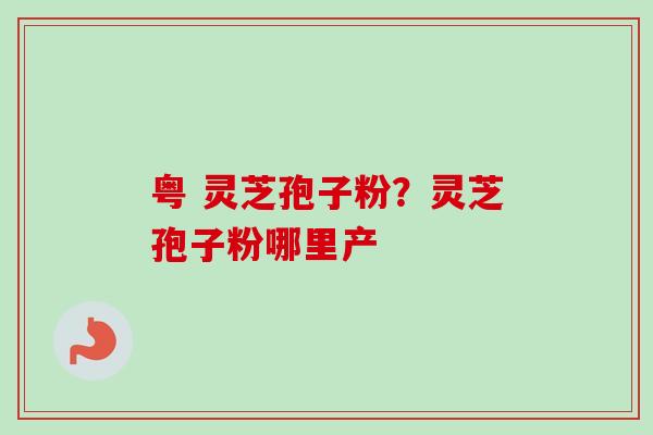 粤 灵芝孢子粉？灵芝孢子粉哪里产-第1张图片-卓越灵芝孢子粉