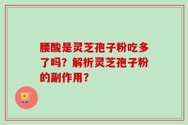 腰酸是灵芝孢子粉吃多了吗？解析灵芝孢子粉的副作用？-第1张图片-卓越灵芝孢子粉