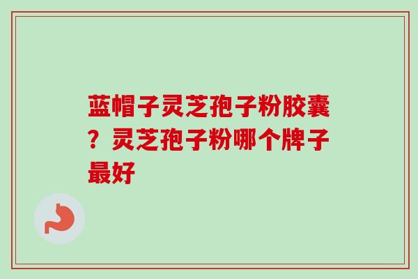 蓝帽子灵芝孢子粉胶囊？灵芝孢子粉哪个牌子最好-第1张图片-卓越灵芝孢子粉