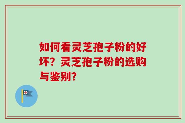 如何看灵芝孢子粉的好坏？灵芝孢子粉的选购与鉴别？-第1张图片-卓越灵芝孢子粉