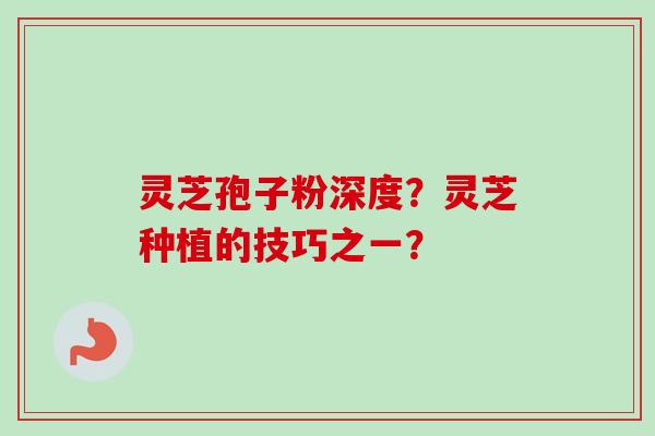 灵芝孢子粉深度?灵芝种植的技巧之一?-第1张图片-卓越灵芝孢子粉 灵芝孢子粉深度?灵芝种植的技巧之一?-第1张图片-卓越灵芝孢子粉