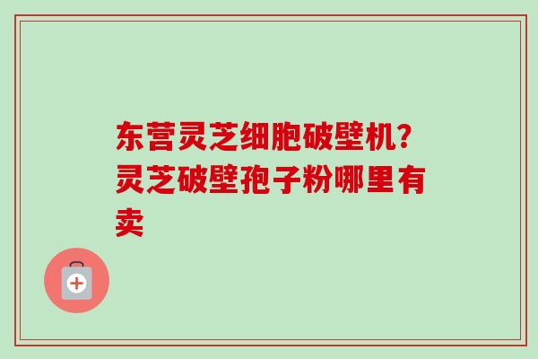 东营灵芝细胞破壁机？灵芝破壁孢子粉哪里有卖-第1张图片-卓越灵芝孢子粉