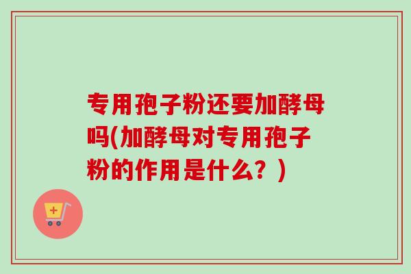 专用孢子粉还要加酵母吗(加酵母对专用孢子粉的作用是什么？)-第1张图片-卓越灵芝孢子粉