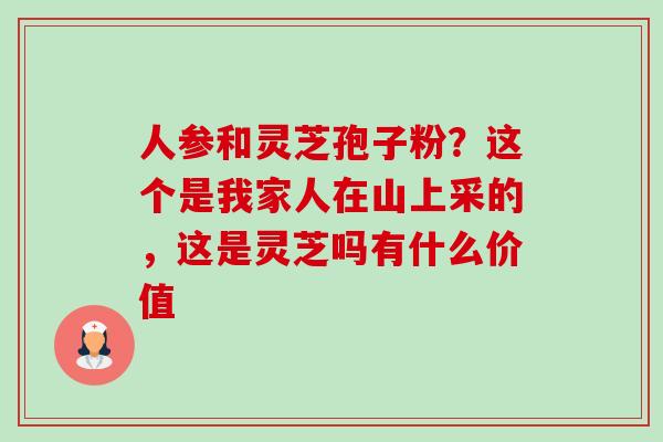 人参和灵芝孢子粉？这个是我家人在山上采的，这是灵芝吗有什么价值-第1张图片-卓越灵芝孢子粉