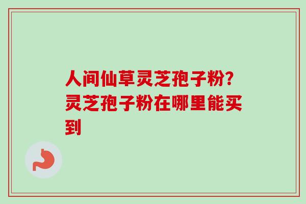人间仙草灵芝孢子粉?灵芝孢子粉在哪里能买到-第1张图片-卓越灵芝孢子粉 人间仙草灵芝孢子粉?灵芝孢子粉在哪里能买到-第1张图片-卓越灵芝孢子粉