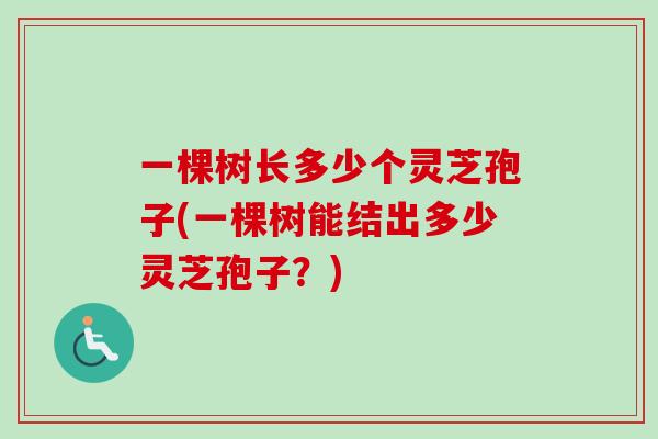 一棵树长多少个灵芝孢子(一棵树能结出多少灵芝孢子?)-第1张图片-卓越灵芝孢子粉 一棵树长多少个灵芝孢子(一棵树能结出多少灵芝孢子?)-第1张图片-卓越灵芝孢子粉