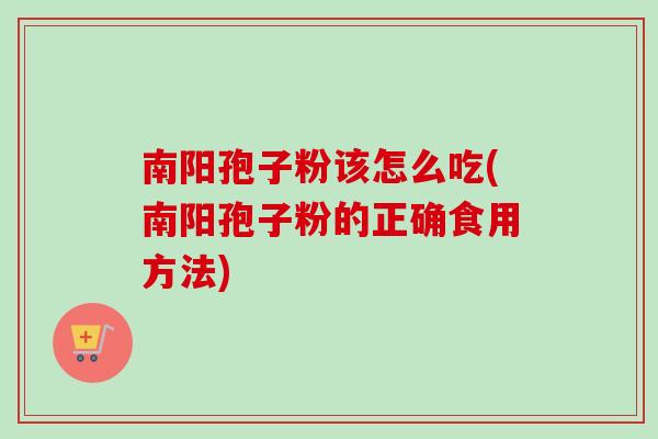 南阳孢子粉该怎么吃(南阳孢子粉的正确食用方法)-第1张图片-卓越灵芝孢子粉