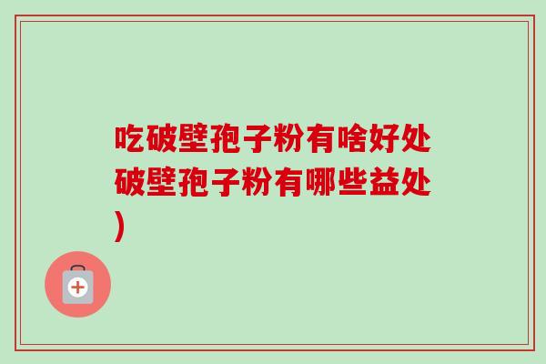 吃破壁孢子粉有啥好处破壁孢子粉有哪些益处)-第1张图片-卓越灵芝孢子粉 吃破壁孢子粉有啥好处破壁孢子粉有哪些益处)-第1张图片-卓越灵芝孢子粉
