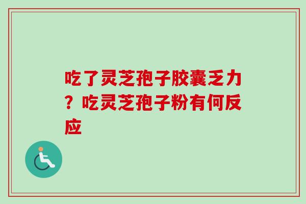 吃了灵芝孢子胶囊乏力？吃灵芝孢子粉有何反应-第1张图片-卓越灵芝孢子粉