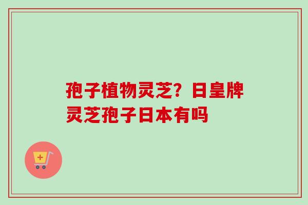 孢子植物灵芝？日皇牌灵芝孢子日本有吗-第1张图片-卓越灵芝孢子粉