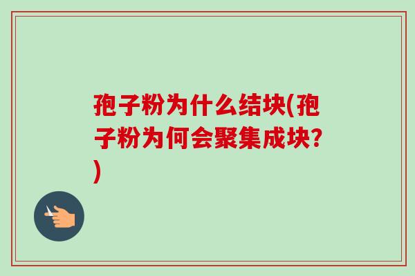 孢子粉为什么结块(孢子粉为何会聚集成块?)-第1张图片-卓越灵芝孢子粉 孢子粉为什么结块(孢子粉为何会聚集成块?)-第1张图片-卓越灵芝孢子粉