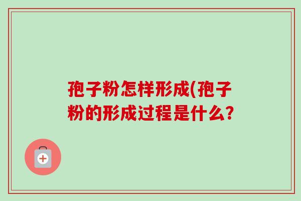 孢子粉怎样形成(孢子粉的形成过程是什么？-第1张图片-卓越灵芝孢子粉