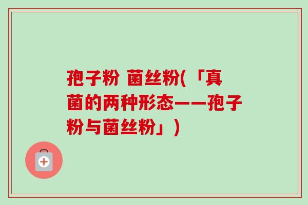 孢子粉 菌丝粉(「真菌的两种形态——孢子粉与菌丝粉」)-第1张图片-卓越灵芝孢子粉 孢子粉 菌丝粉(「真菌的两种形态——孢子粉与菌丝粉」)-第1张图片-卓越灵芝孢子粉
