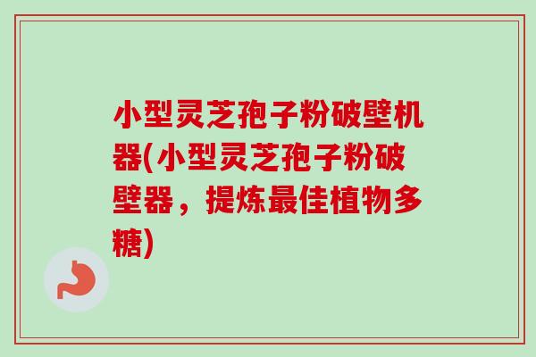 小型灵芝孢子粉破壁机器(小型灵芝孢子粉破壁器,提炼最佳植物多糖)-第1张图片-卓越灵芝孢子粉 小型灵芝孢子粉破壁机器(小型灵芝孢子粉破壁器,提炼最佳植物多糖)-第1张图片-卓越灵芝孢子粉