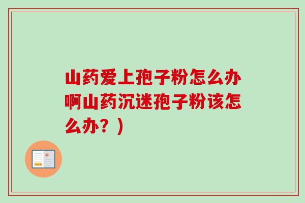 山药爱上孢子粉怎么办啊山药沉迷孢子粉该怎么办?)-第1张图片-卓越灵芝孢子粉 山药爱上孢子粉怎么办啊山药沉迷孢子粉该怎么办?)-第1张图片-卓越灵芝孢子粉