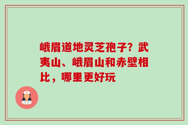 峨眉道地灵芝孢子?武夷山、峨眉山和赤壁相比,哪里更好玩-第1张图片-卓越灵芝孢子粉 峨眉道地灵芝孢子?武夷山、峨眉山和赤壁相比,哪里更好玩-第1张图片-卓越灵芝孢子粉