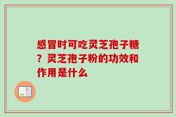 感冒时可吃灵芝孢子糖?灵芝孢子粉的功效和作用是什么-第1张图片-卓越灵芝孢子粉 感冒时可吃灵芝孢子糖?灵芝孢子粉的功效和作用是什么-第1张图片-卓越灵芝孢子粉