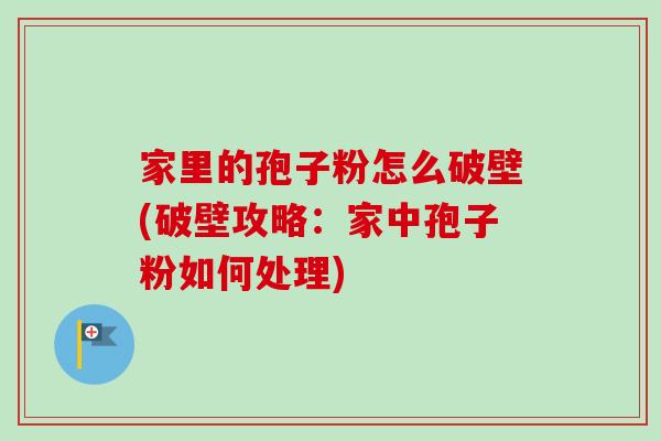 家里的孢子粉怎么破壁(破壁攻略:家中孢子粉如何处理)-第1张图片-卓越灵芝孢子粉 家里的孢子粉怎么破壁(破壁攻略:家中孢子粉如何处理)-第1张图片-卓越灵芝孢子粉