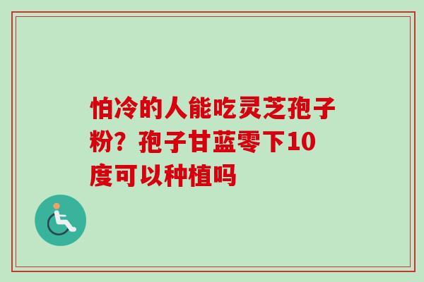 怕冷的人能吃灵芝孢子粉?孢子甘蓝零下10度可以种植吗-第1张图片-卓越灵芝孢子粉 怕冷的人能吃灵芝孢子粉?孢子甘蓝零下10度可以种植吗-第1张图片-卓越灵芝孢子粉