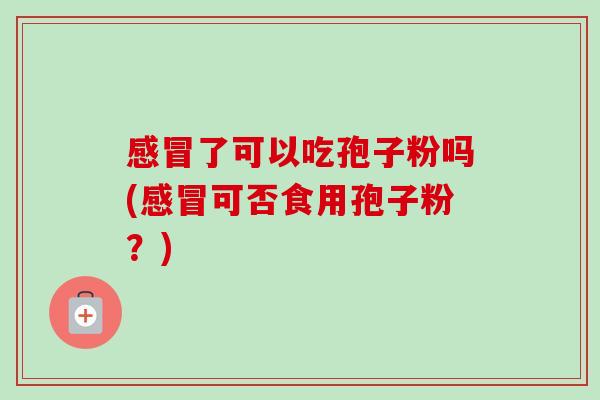 感冒了可以吃孢子粉吗(感冒可否食用孢子粉?)-第1张图片-卓越灵芝孢子粉 感冒了可以吃孢子粉吗(感冒可否食用孢子粉?)-第1张图片-卓越灵芝孢子粉