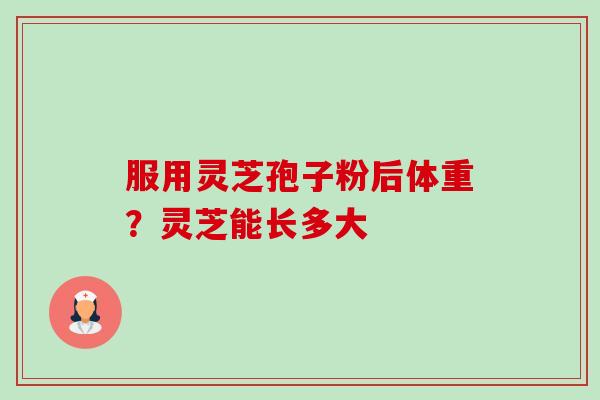 服用灵芝孢子粉后体重？灵芝能长多大-第1张图片-卓越灵芝孢子粉