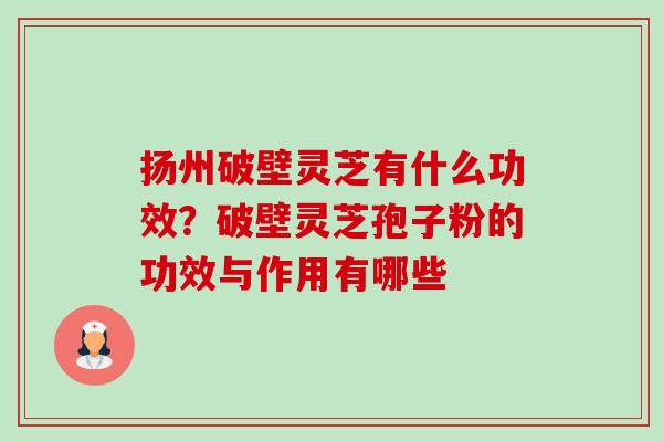 扬州破壁灵芝有什么功效?破壁灵芝孢子粉的功效与作用有哪些-第1张图片-卓越灵芝孢子粉 扬州破壁灵芝有什么功效?破壁灵芝孢子粉的功效与作用有哪些-第1张图片-卓越灵芝孢子粉