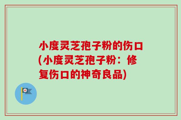 小度灵芝孢子粉的伤口(小度灵芝孢子粉:修复伤口的神奇良品)-第1张图片-卓越灵芝孢子粉 小度灵芝孢子粉的伤口(小度灵芝孢子粉:修复伤口的神奇良品)-第1张图片-卓越灵芝孢子粉