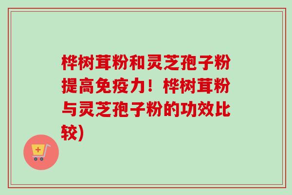 桦树茸粉和灵芝孢子粉提高免疫力!桦树茸粉与灵芝孢子粉的功效比较)-第1张图片-卓越灵芝孢子粉 桦树茸粉和灵芝孢子粉提高免疫力!桦树茸粉与灵芝孢子粉的功效比较)-第1张图片-卓越灵芝孢子粉