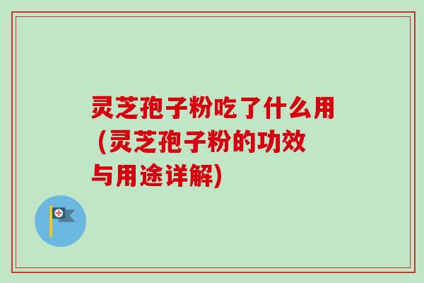 灵芝孢子粉吃了什么用 (灵芝孢子粉的功效与用途详解)-第1张图片-卓越灵芝孢子粉 灵芝孢子粉吃了什么用 (灵芝孢子粉的功效与用途详解)-第1张图片-卓越灵芝孢子粉
