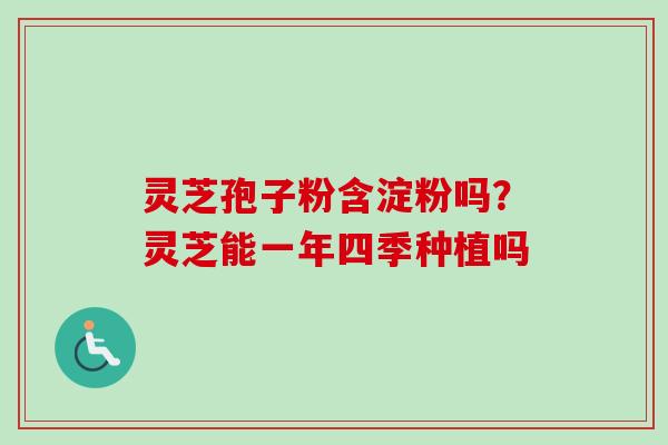 灵芝孢子粉含淀粉吗?灵芝能一年四季种植吗-第1张图片-卓越灵芝孢子粉 灵芝孢子粉含淀粉吗?灵芝能一年四季种植吗-第1张图片-卓越灵芝孢子粉