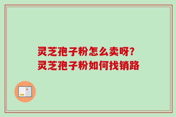 灵芝孢子粉怎么卖呀?灵芝孢子粉如何找销路-第1张图片-卓越灵芝孢子粉 灵芝孢子粉怎么卖呀?灵芝孢子粉如何找销路-第1张图片-卓越灵芝孢子粉