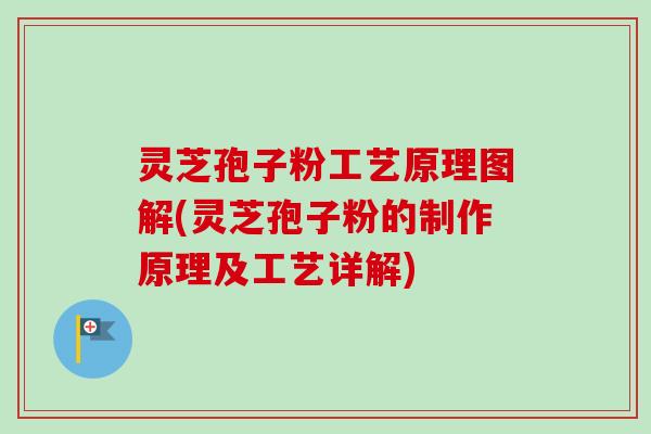 灵芝孢子粉工艺原理图解(灵芝孢子粉的制作原理及工艺详解)-第1张图片-卓越灵芝孢子粉 灵芝孢子粉工艺原理图解(灵芝孢子粉的制作原理及工艺详解)-第1张图片-卓越灵芝孢子粉