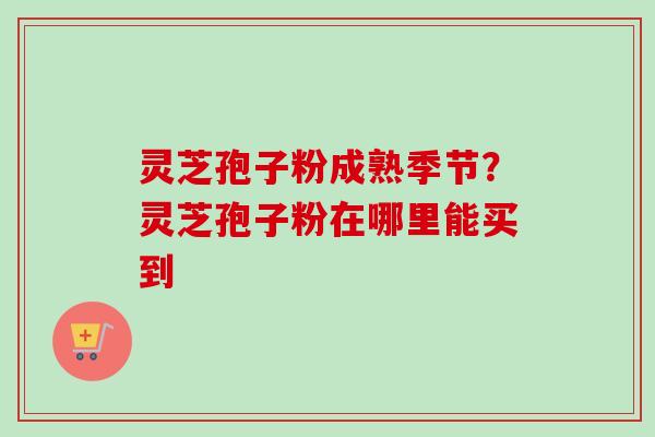 灵芝孢子粉成熟季节?灵芝孢子粉在哪里能买到-第1张图片-卓越灵芝孢子粉 灵芝孢子粉成熟季节?灵芝孢子粉在哪里能买到-第1张图片-卓越灵芝孢子粉