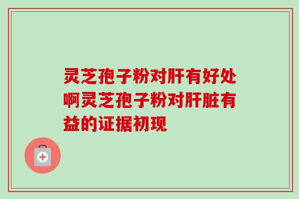 灵芝孢子粉对肝有好处啊灵芝孢子粉对肝脏有益的证据初现-第1张图片-卓越灵芝孢子粉