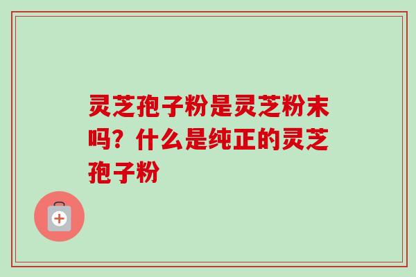 灵芝孢子粉是灵芝粉末吗?什么是纯正的灵芝孢子粉-第1张图片-卓越灵芝孢子粉 灵芝孢子粉是灵芝粉末吗?什么是纯正的灵芝孢子粉-第1张图片-卓越灵芝孢子粉