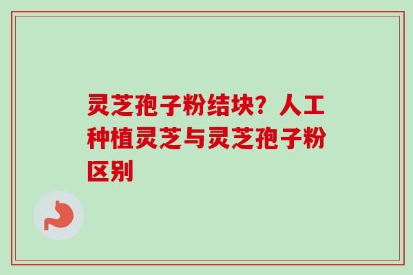 灵芝孢子粉结块？人工种植灵芝与灵芝孢子粉区别-第1张图片-卓越灵芝孢子粉