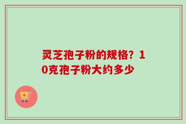 灵芝孢子粉的规格?10克孢子粉大约多少-第1张图片-卓越灵芝孢子粉 灵芝孢子粉的规格?10克孢子粉大约多少-第1张图片-卓越灵芝孢子粉