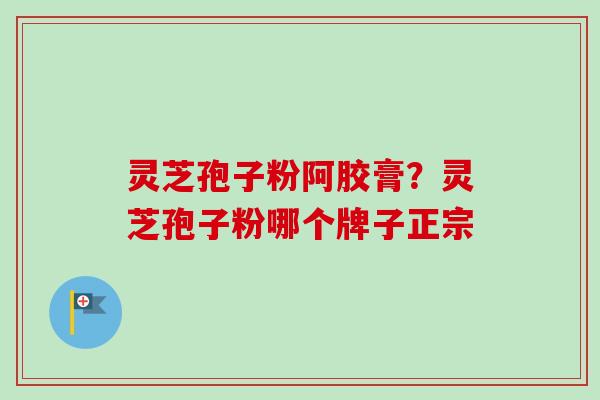 灵芝孢子粉阿胶膏?灵芝孢子粉哪个牌子正宗-第1张图片-卓越灵芝孢子粉 灵芝孢子粉阿胶膏?灵芝孢子粉哪个牌子正宗-第1张图片-卓越灵芝孢子粉