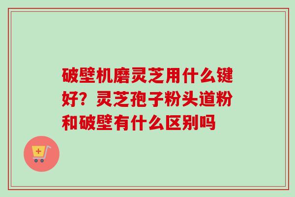 破壁机磨灵芝用什么键好?灵芝孢子粉头道粉和破壁有什么区别吗-第1张图片-卓越灵芝孢子粉 破壁机磨灵芝用什么键好?灵芝孢子粉头道粉和破壁有什么区别吗-第1张图片-卓越灵芝孢子粉