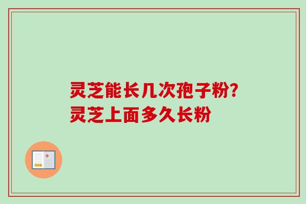 灵芝能长几次孢子粉?灵芝上面多久长粉-第1张图片-卓越灵芝孢子粉 灵芝能长几次孢子粉?灵芝上面多久长粉-第1张图片-卓越灵芝孢子粉
