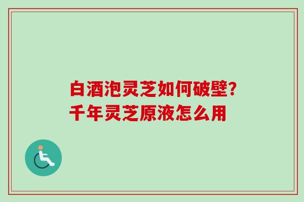 白酒泡灵芝如何破壁?千年灵芝原液怎么用-第1张图片-卓越灵芝孢子粉 白酒泡灵芝如何破壁?千年灵芝原液怎么用-第1张图片-卓越灵芝孢子粉