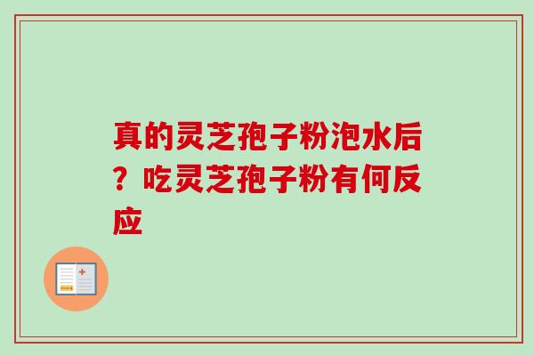 真的灵芝孢子粉泡水后?吃灵芝孢子粉有何反应-第1张图片-卓越灵芝孢子粉 真的灵芝孢子粉泡水后?吃灵芝孢子粉有何反应-第1张图片-卓越灵芝孢子粉
