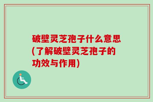 破壁灵芝孢子什么意思(了解破壁灵芝孢子的功效与作用)-第1张图片-卓越灵芝孢子粉 破壁灵芝孢子什么意思(了解破壁灵芝孢子的功效与作用)-第1张图片-卓越灵芝孢子粉