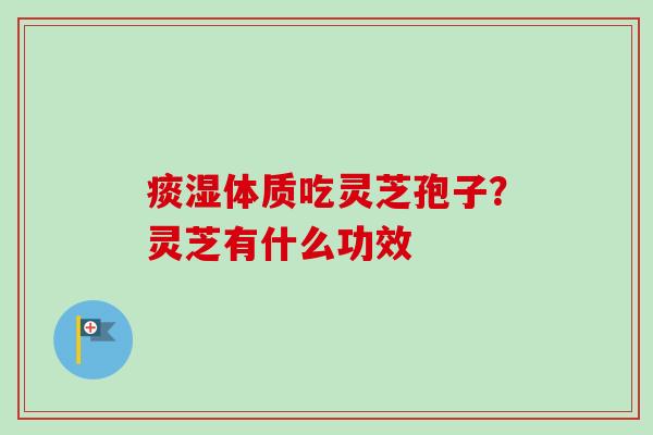 痰湿体质吃灵芝孢子?灵芝有什么功效-第1张图片-卓越灵芝孢子粉 痰湿体质吃灵芝孢子?灵芝有什么功效-第1张图片-卓越灵芝孢子粉